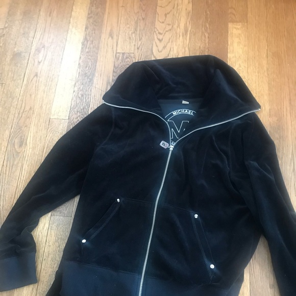 Michael Kors black velvet jogging set